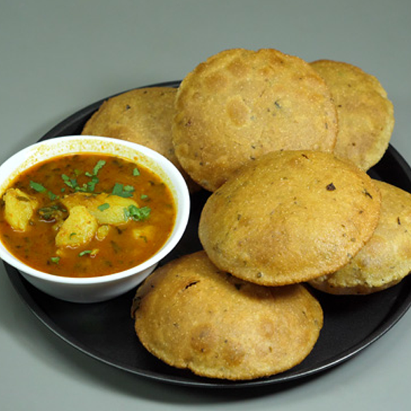 Bedmi Poori with Aloo Sabji by Pavikash Restro