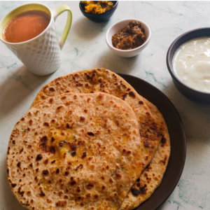 Gobhi Paratha Dahi Pickle by Pavikash Restro